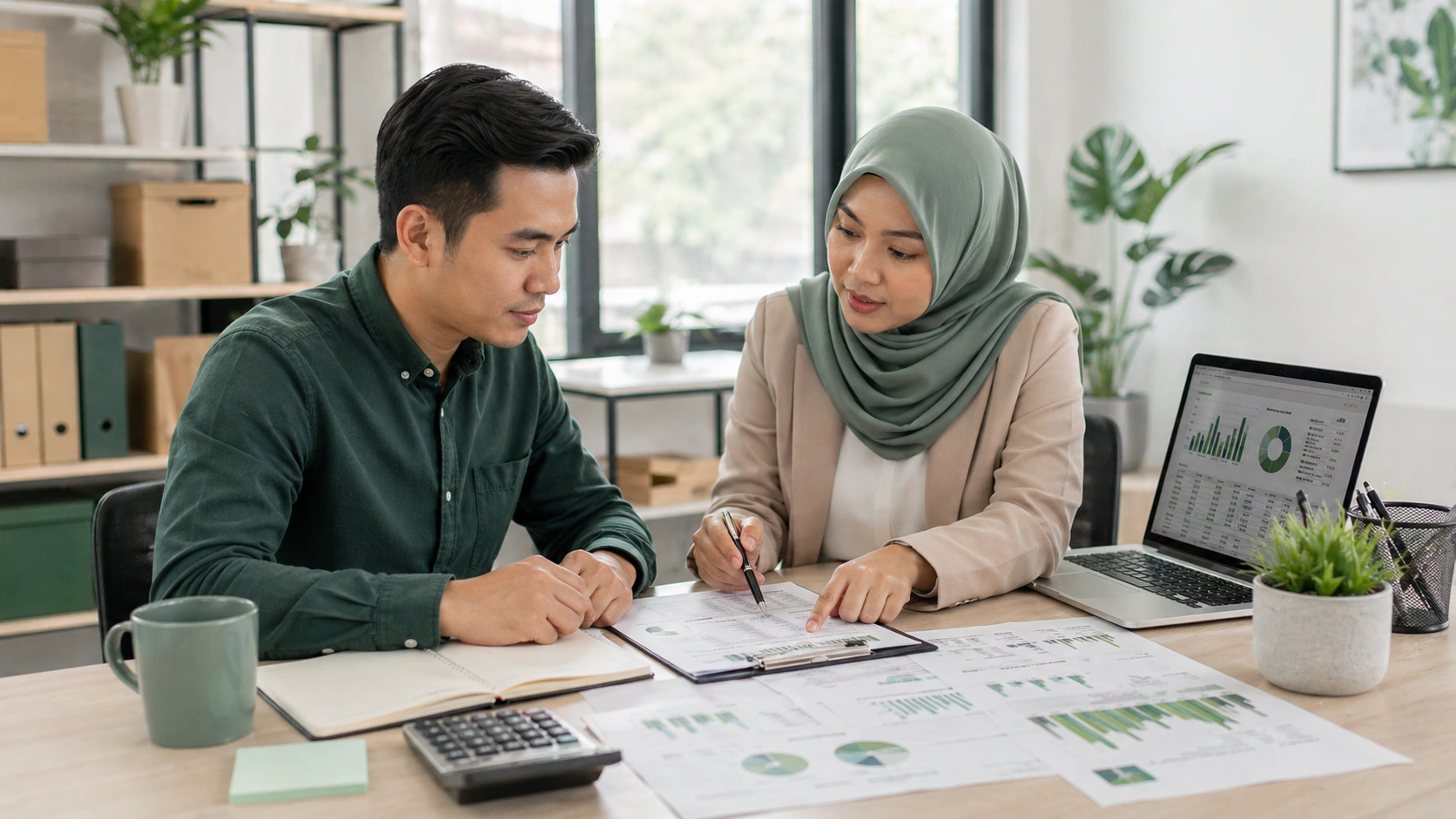 Financial consultant checking SME working capital readiness before loan application